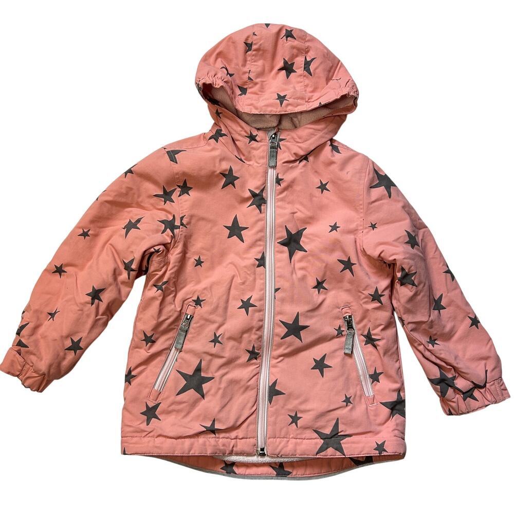 Hanna Andersson Pink Star Fleece-Lined Jacket - Size 110